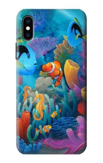 S3227 Underwater World Cartoon Hülle Schutzhülle Taschen für iPhone X, iPhone XS