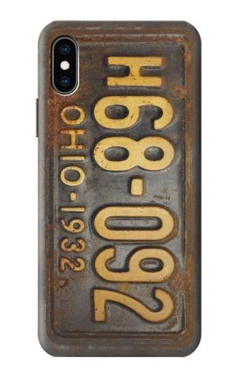 S3228 Vintage Car License Plate Hülle Schutzhülle Taschen für iPhone X, iPhone XS