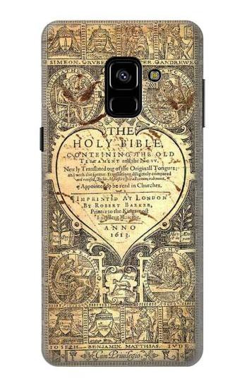 S0330 Bible Page Hülle Schutzhülle Taschen für Samsung Galaxy A8 (2018)