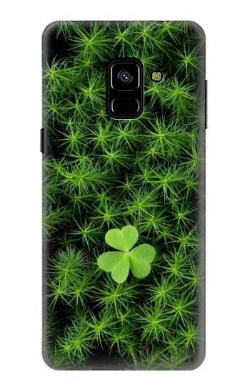 S0358 Clover Lucky Leaf Hülle Schutzhülle Taschen für Samsung Galaxy A8 (2018)