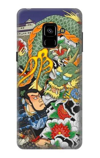 S0454 Japan Tattoo Hülle Schutzhülle Taschen für Samsung Galaxy A8 (2018)