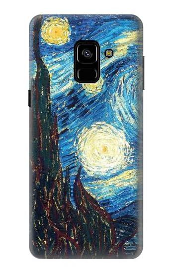 S0582 Van Gogh Starry Nights Hülle Schutzhülle Taschen für Samsung Galaxy A8 (2018)