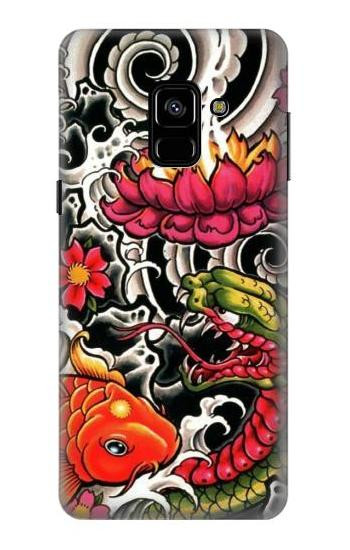 S0605 Yakuza Tattoo Hülle Schutzhülle Taschen für Samsung Galaxy A8 (2018)