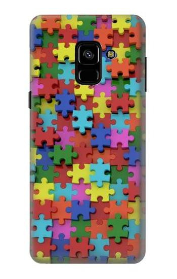 S0816 Puzzle Hülle Schutzhülle Taschen für Samsung Galaxy A8 (2018)
