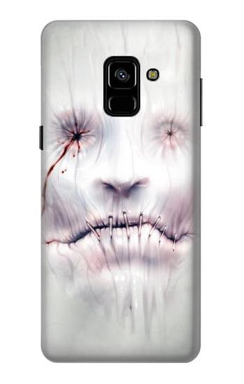 S0884 Horror Face Hülle Schutzhülle Taschen für Samsung Galaxy A8 (2018)