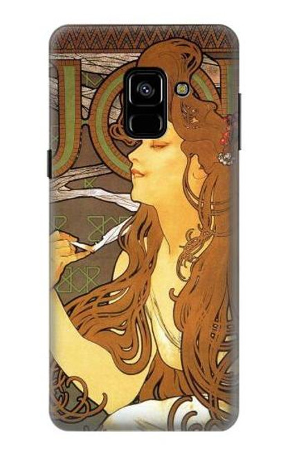 S0969 Alphonse Mucha Job Hülle Schutzhülle Taschen für Samsung Galaxy A8 (2018)