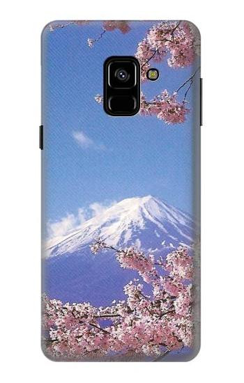 S1060 Mount Fuji Sakura Cherry Blossom Hülle Schutzhülle Taschen für Samsung Galaxy A8 (2018)