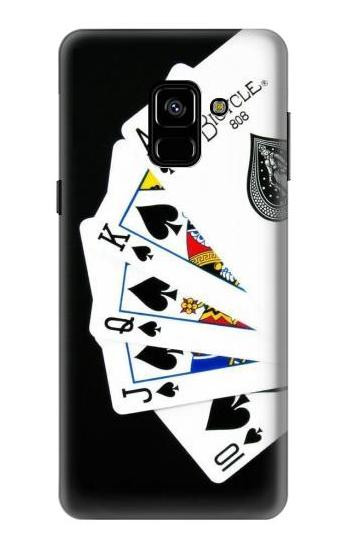 S1078 Poker Royal Straight Flush Hülle Schutzhülle Taschen für Samsung Galaxy A8 (2018)