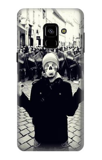 S1108 Skull Man Protester Hülle Schutzhülle Taschen für Samsung Galaxy A8 (2018)