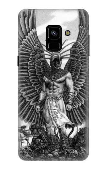 S1235 Aztec Warrior Hülle Schutzhülle Taschen für Samsung Galaxy A8 (2018)