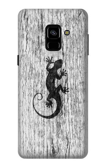 S2446 Gecko Wood Graphic Printed Hülle Schutzhülle Taschen für Samsung Galaxy A8 (2018)