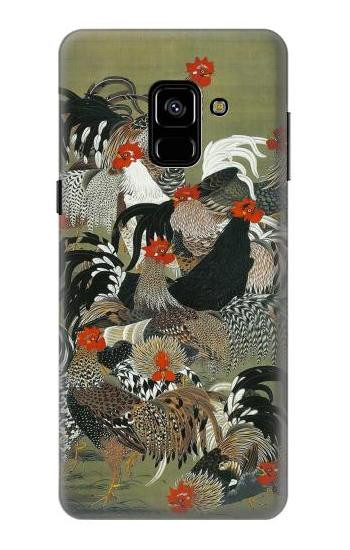 S2699 Ito Jakuchu Rooster Hülle Schutzhülle Taschen für Samsung Galaxy A8 (2018)