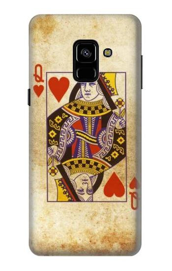 S2833 Poker Card Queen Hearts Hülle Schutzhülle Taschen für Samsung Galaxy A8 (2018)