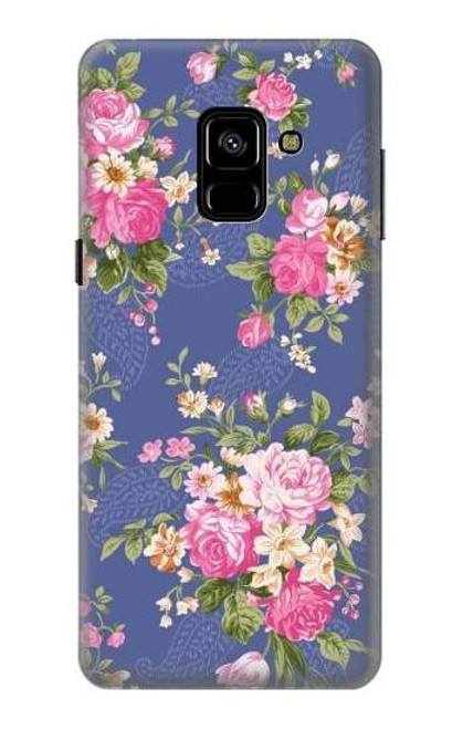 S3265 Vintage Flower Pattern Hülle Schutzhülle Taschen für Samsung Galaxy A8 (2018)