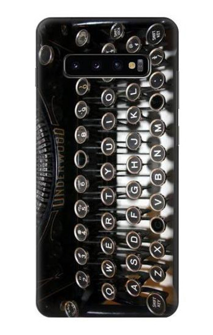 S0620 Typewriter Hülle Schutzhülle Taschen für Samsung Galaxy S10 Plus
