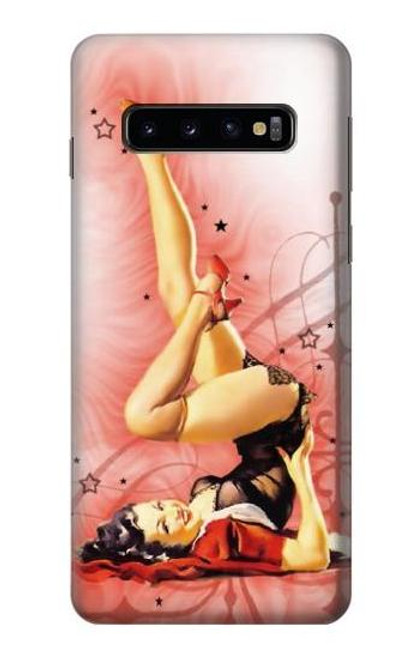 S1669 Pinup Girl Vintage Hülle Schutzhülle Taschen für Samsung Galaxy S10