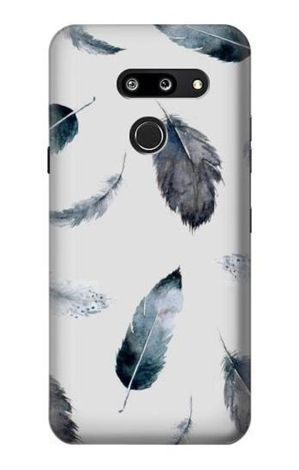 S3085 Feather Paint Pattern Hülle Schutzhülle Taschen für LG G8 ThinQ