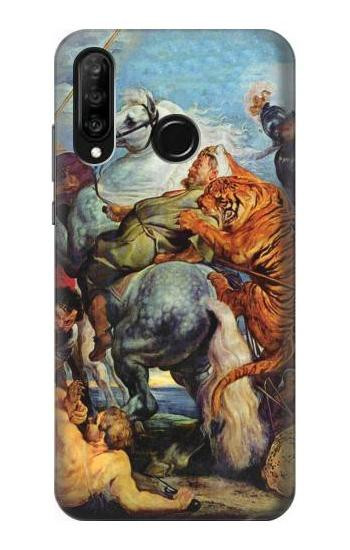 S3331 Peter Paul Rubens Tiger und Lowenjagd Hülle Schutzhülle Taschen für Huawei P30 lite