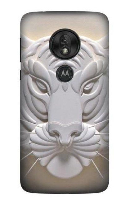 S0574 Tiger Carving Hülle Schutzhülle Taschen für Motorola Moto G7 Play