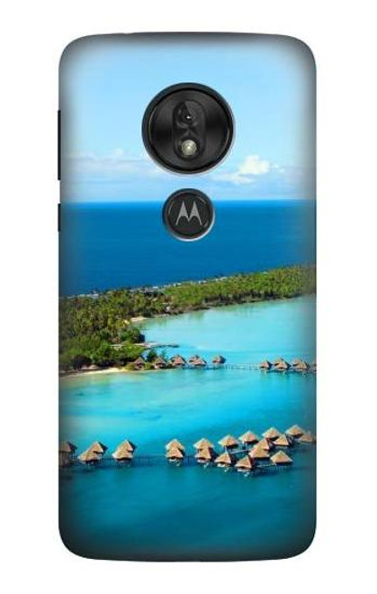 S0844 Bora Bora Island Hülle Schutzhülle Taschen für Motorola Moto G7 Play