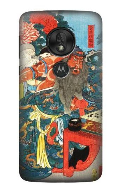 S1826 Utagawa Kuniyoshi Guan Yu Hülle Schutzhülle Taschen für Motorola Moto G7 Play