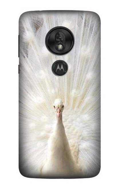 S1980 White Peacock Hülle Schutzhülle Taschen für Motorola Moto G7 Play