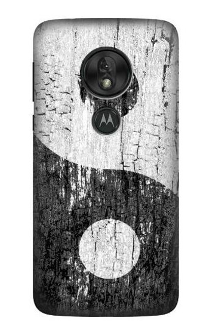 S2489 Yin Yang Wood Graphic Printed Hülle Schutzhülle Taschen für Motorola Moto G7 Play