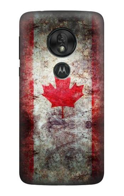 S2490 Canada Maple Leaf Flag Texture Hülle Schutzhülle Taschen für Motorola Moto G7 Play