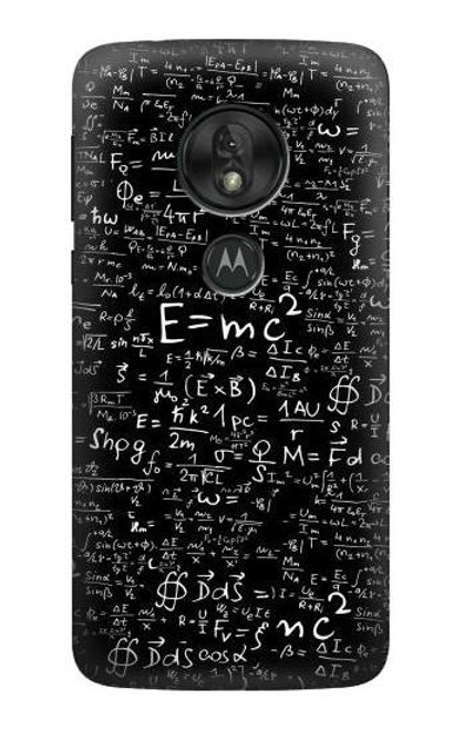 S2574 Mathematics Physics Blackboard Equation Hülle Schutzhülle Taschen für Motorola Moto G7 Play