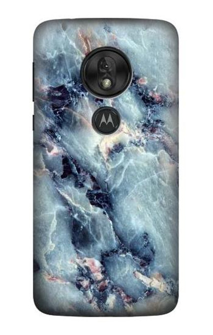 S2689 Blue Marble Texture Graphic Printed Hülle Schutzhülle Taschen für Motorola Moto G7 Play