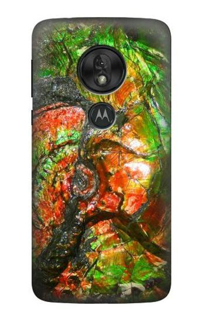 S2694 Ammonite Fossil Hülle Schutzhülle Taschen für Motorola Moto G7 Play