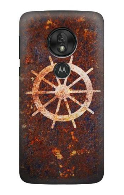 S2766 Ship Wheel Rusty Texture Hülle Schutzhülle Taschen für Motorola Moto G7 Play