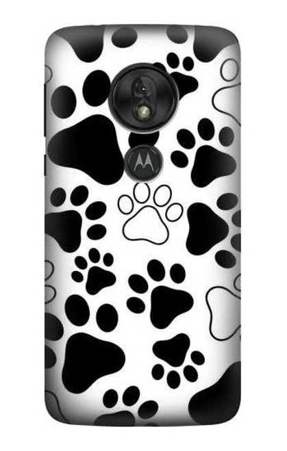 S2904 Dog Paw Prints Hülle Schutzhülle Taschen für Motorola Moto G7 Play