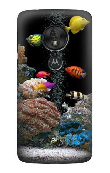 S0226 Aquarium Hülle Schutzhülle Taschen für Motorola Moto G7 Power