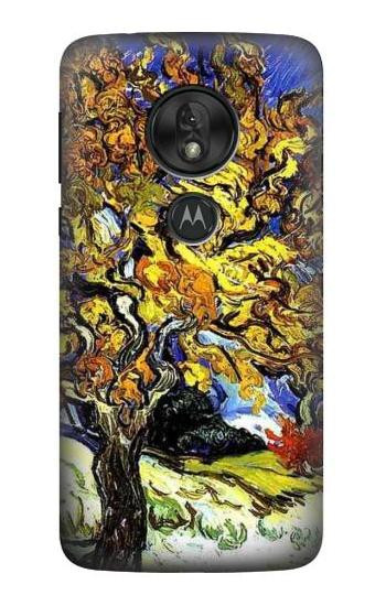 S0902 Mulberry Tree Van Gogh Hülle Schutzhülle Taschen für Motorola Moto G7 Power