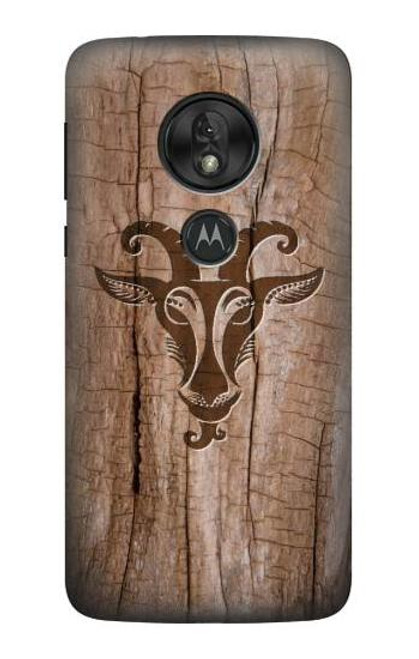 S2183 Goat Wood Graphic Printed Hülle Schutzhülle Taschen für Motorola Moto G7 Power