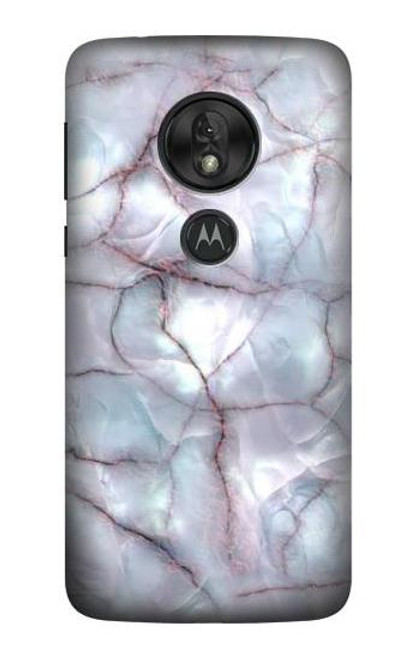 S2316 Dark Blue Marble Texture Graphic Print Hülle Schutzhülle Taschen für Motorola Moto G7 Power