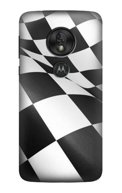 S2408 Checkered Winner Flag Hülle Schutzhülle Taschen für Motorola Moto G7 Power