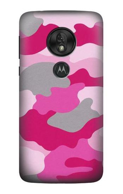 S2525 Pink Camo Camouflage Hülle Schutzhülle Taschen für Motorola Moto G7 Power