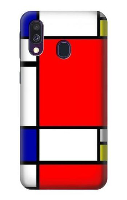 S0157 Composition Red Blue Yellow Hülle Schutzhülle Taschen für Samsung Galaxy A40