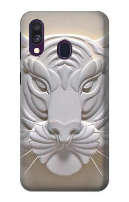 S0574 Tiger Carving Hülle Schutzhülle Taschen für Samsung Galaxy A40