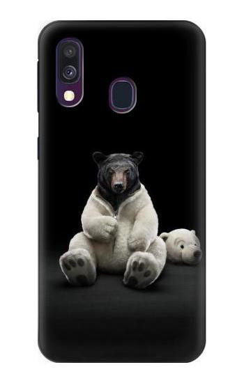 S0878 Black Bear Hülle Schutzhülle Taschen für Samsung Galaxy A40