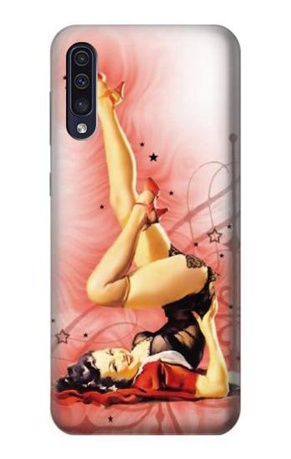 S1669 Pinup Girl Vintage Hülle Schutzhülle Taschen für Samsung Galaxy A50