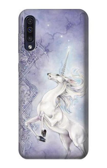 S1134 White Horse Unicorn Hülle Schutzhülle Taschen für Samsung Galaxy A70