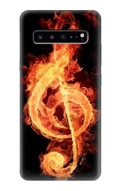 S0493 Music Note Burn Hülle Schutzhülle Taschen für Samsung Galaxy S10 5G