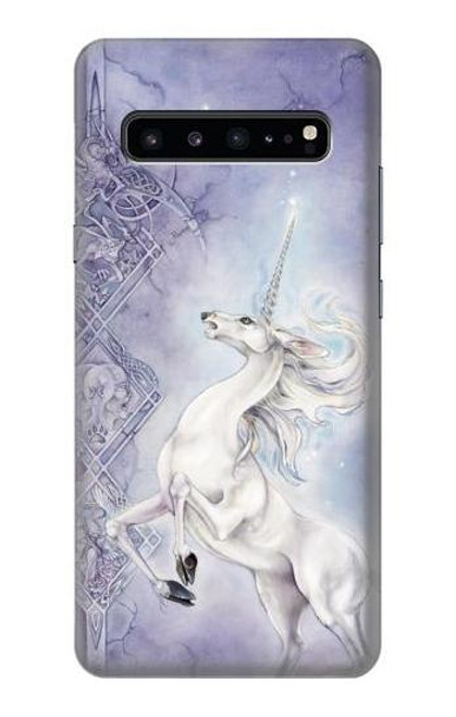 S1134 White Horse Unicorn Hülle Schutzhülle Taschen für Samsung Galaxy S10 5G