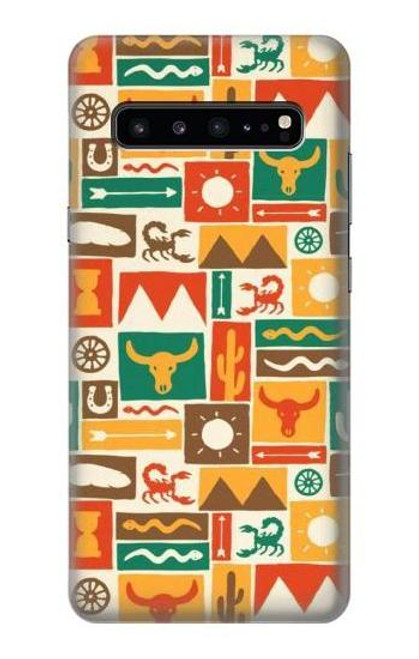 S1873 Western Pattern Hülle Schutzhülle Taschen für Samsung Galaxy S10 5G