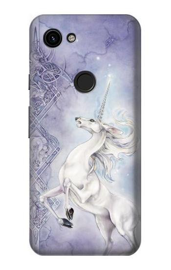 S1134 White Horse Unicorn Hülle Schutzhülle Taschen für Google Pixel 3a