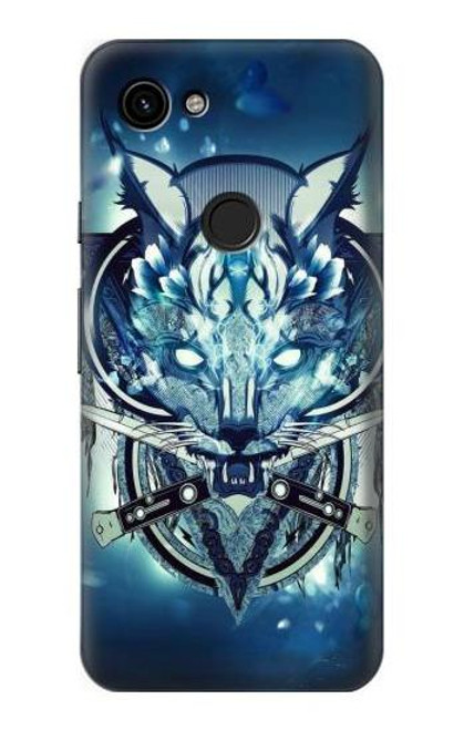 S1135 Wolf with knives Rock Hülle Schutzhülle Taschen für Google Pixel 3a