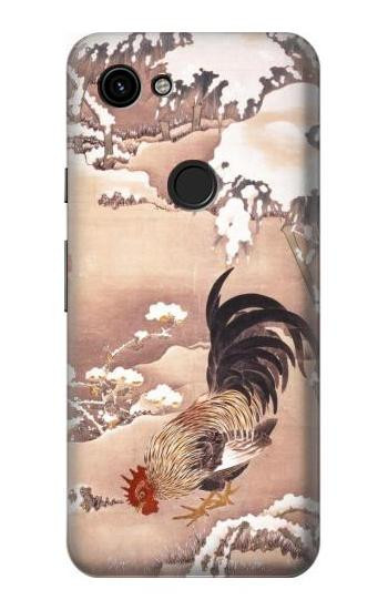 S1332 Ito Jakuchu Rooster Hülle Schutzhülle Taschen für Google Pixel 3a